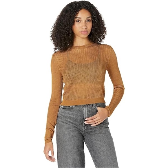 Free People Tiger Eye H20 Crew Pullover Size small - Picture 1 of 5